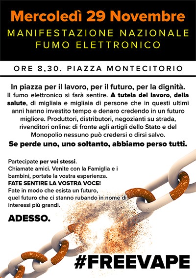 no smoking manifestazione sigarette elettroniche